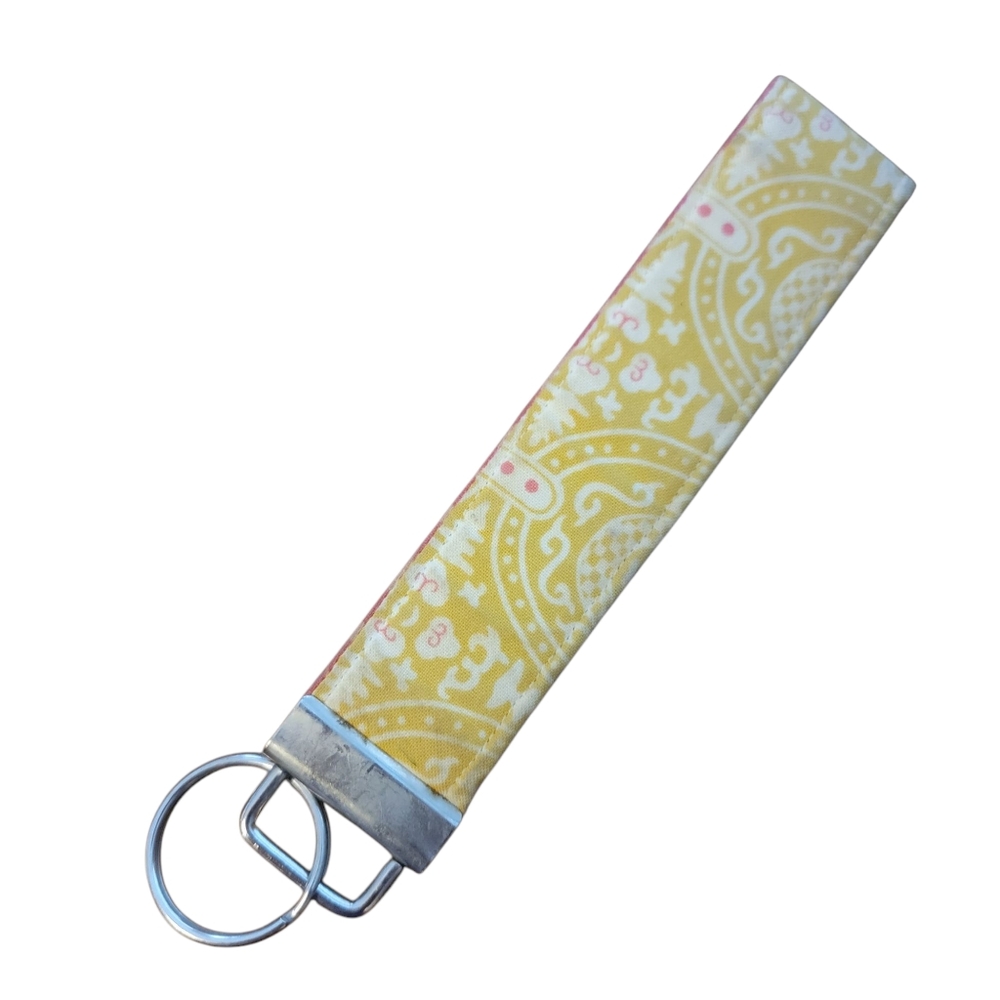 Yellow Patterned Keychain - image 1